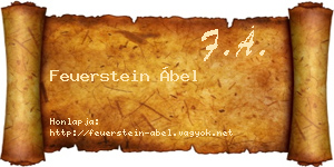 Feuerstein Ábel névjegykártya